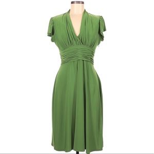 Evan Picone Short Sleeve Green Dress